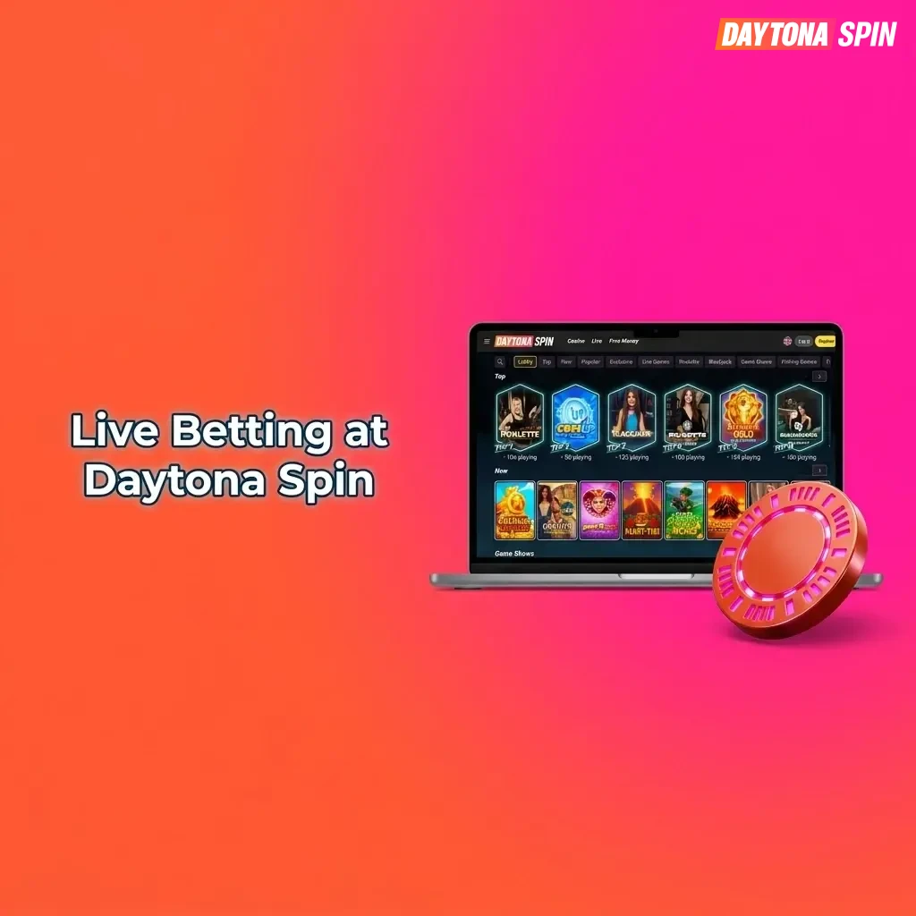 Live betting at Daytona Spin with real-time odds on football, tennis, basketball, cricket, esports and more