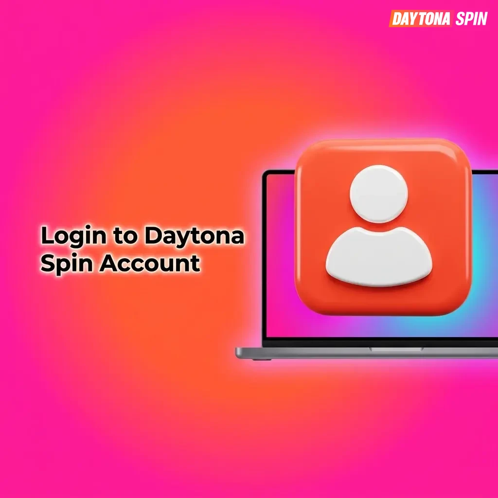 Daytona Spin account login steps showing email and password sign-in process on the official website
